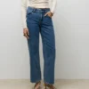 Awrena Jeans mit mittlerer Leibhöhe und weitem Bein