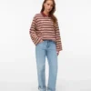 Awrena Jeans mit mittlerer Leibhöhe und weitem Bein