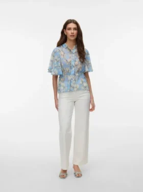 Awrena Jeans mit mittlerer Leibhöhe und weitem Bein