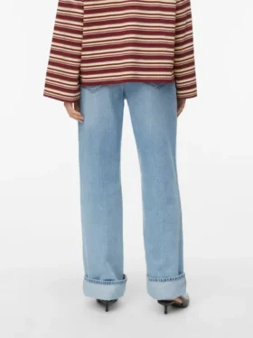 Awrena Jeans mit mittlerer Leibhöhe und weitem Bein