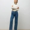 Awrena Jeans mit mittlerer Leibhöhe und weitem Bein