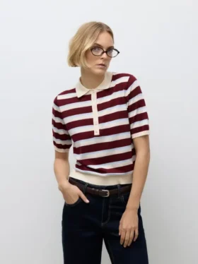 Awsikita Strickwaren-Polohemd