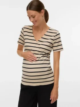 Bodycon-Fit-Top mit V-Ausschnitt