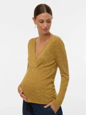 Bodycon-Fit-Top mit V-Ausschnitt