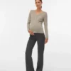 Bodycon-Fit-Top mit V-Ausschnitt