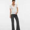 Bodycon-Fit-Top mit V-Ausschnitt