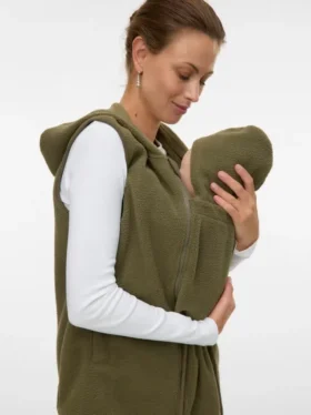 Hoodie-Strickweste in Regular-Fit