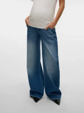 Jeans mit weitem Bein und mittlerer Taillenhöhe