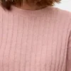 Kurz geschnittener Pullover mit Rundhalsausschnitt