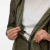 Mantel mit hohem Stehkragen und elastischen Ärmelbündchen