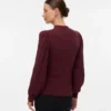 Pullover mit normaler Passform, hohem Kragen und Ballonärmeln