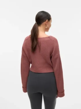 Regular Fit, V-Ausschnitt, umgeschlagene Ärmelbündchen, überschnittene Schultern, Pullover