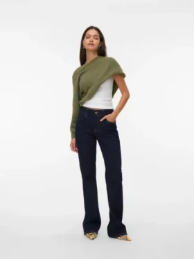 Snrancy Jeans mit mittlerer Leibhöhe und Bootcut-Passform