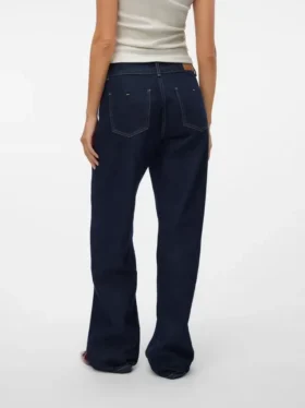 Snrancy Jeans mit mittlerer Leibhöhe und weitem Bein