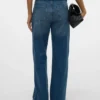 Snrancy Jeans mit mittlerer Leibhöhe und weitem Bein