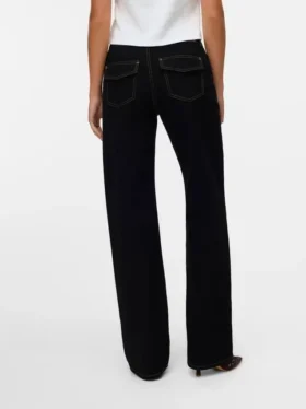 Snrancy Jeans mit mittlerer Leibhöhe und weitem Bein