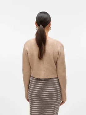 Strickcardigan mit Rundhalsausschnitt und normaler Passform aus Strickwaren