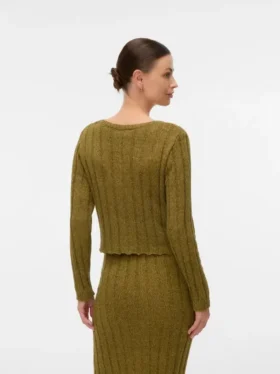 Strickcardigan mit Rundhalsausschnitt und normaler Passform aus Strickwaren