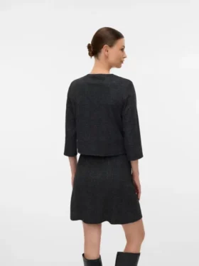 Strickjacke mit Rundhalsausschnitt