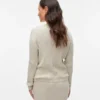 Strickoberteil mit normaler Passform, Rundhalsausschnitt und gerippten Bündchen aus Strickwaren