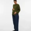Strickoberteil mit Rundhalsausschnitt und normaler Passform aus Strickwaren