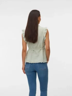 Top mit V-Ausschnitt in Regular-Fit