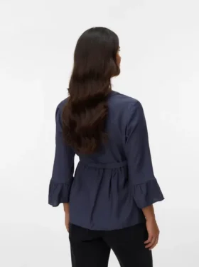 Top mit V-Ausschnitt in Regular-Fit