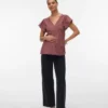 Top mit V-Ausschnitt in Regular-Fit