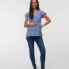 Top mit V-Ausschnitt in Regular-Fit