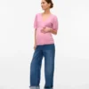 Top mit V-Ausschnitt in Regular-Fit