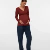 Top mit V-Ausschnitt in Regular-Fit