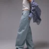 Topshop Baggy-Fit-Jeans mit niedriger Taille