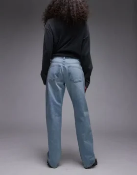 Topshop-Jeans mit hoher Taille und geradem Schnitt