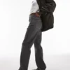 Topshop-Jeans mit hoher Taille und geradem Schnitt
