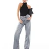 Topshop Jeans mit mittlerer Leibhöhe und lockerer Passform