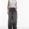 Topshop-Jeans mit niedriger Taille und weitem Bein
