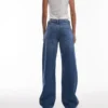 Topshop-Jeans mit niedriger Taille und weitem Bein