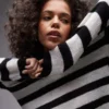 Topshop Leichtes gestreiftes Strick-Polohemd aus Strickwaren