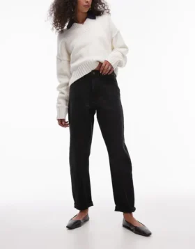 Topshop Mom-Fit-Jeans mit hoher Taille