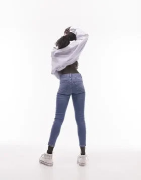 Topshop Skinny-Fit-Jeans mit hoher Leibhöhe