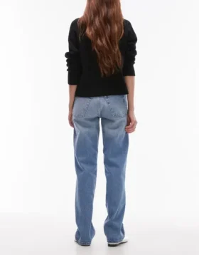 Topshop Straight-Fit-Jeans mit mittlerer Leibhöhe