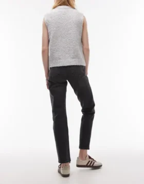 Topshop Straight-Fit-Jeans mit mittlerer Leibhöhe