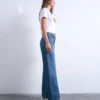 Tsember Jeans mit niedriger Leibhöhe und weitem Bein