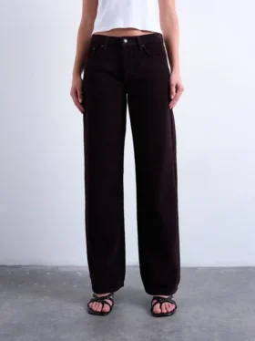 Tsember Jeans mit niedriger Leibhöhe und weitem Bein