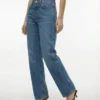 Tsember Jeans mit niedriger Leibhöhe und weitem Bein