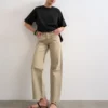 Tsember Jeans mit niedriger Leibhöhe und weitem Bein