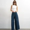 Tseva Jeans mit mittlerer Leibhöhe und weitem Bein