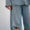 Tsnora Mid Rise Barrel Fit Jeans