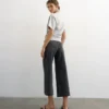 Tsvera High Rise Wide Fit – Cropped-Jeans