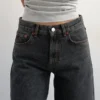 Tsvera High Rise Wide Fit – Cropped-Jeans